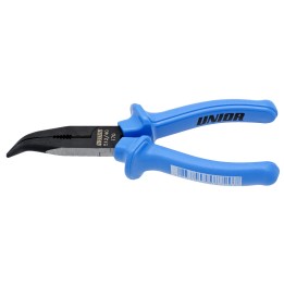 Alicate con puntas semirredondas, boca curva con corte y grip - 512/4G