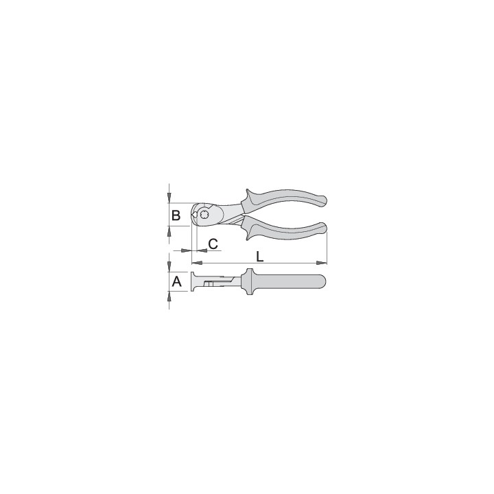 Alicate corte frontal reforzado - 455/4G