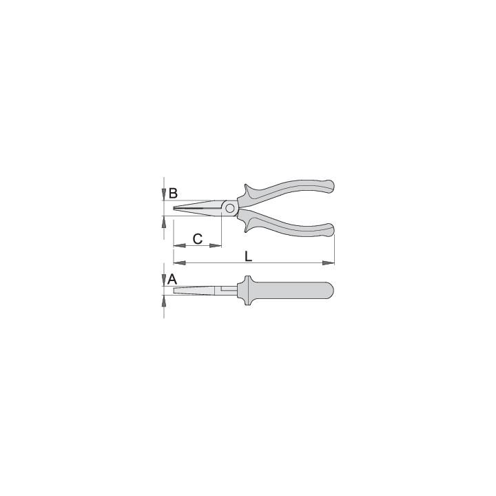 Alicate punta plana - 472/4G