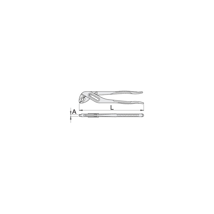 Tenacilla encastrada, ajustable, con moleta - 447/1