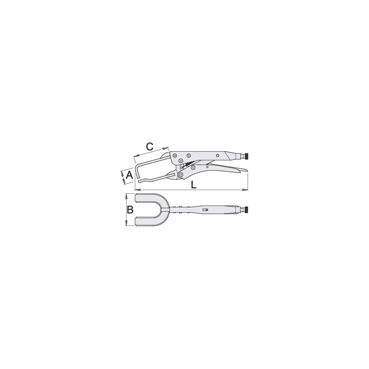 Tenaza grip de horquilla para soldadura - 432/3A