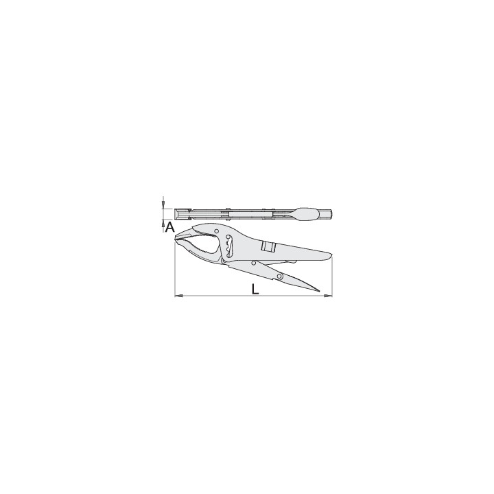 Tenaza para soldadura grip de cuatro posiciones de ajuste - 434/3C