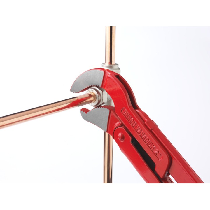 Llave para tubos, modelo sueco, 45°, forma de S - 482/6