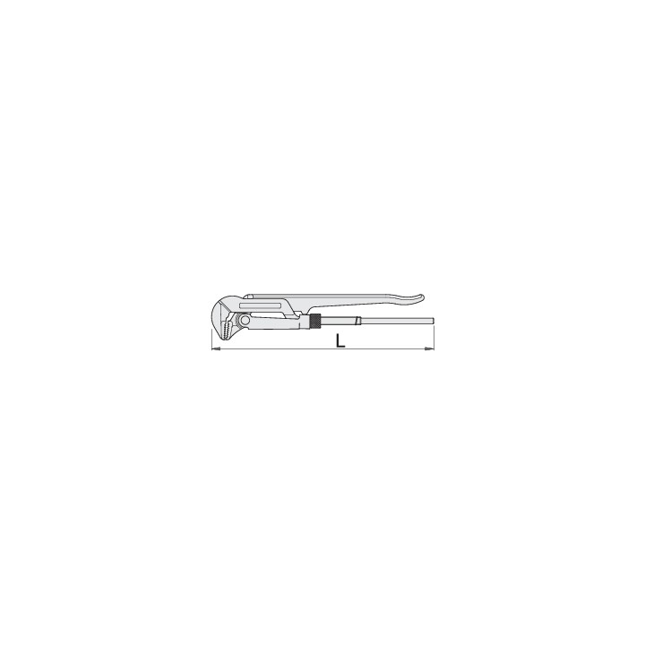 Llave para tubos, modelo sueco, 90° - 480/6