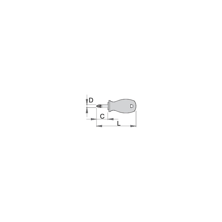 Destornillador extracorto Phillips - 626CR
