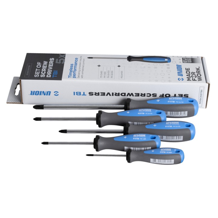 Juego de destornilladores TBI en caja de cartón - 608CS5TBI