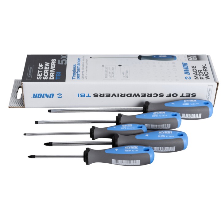 Juego de destornilladores TBI en caja de cartón - 609CS5TBI