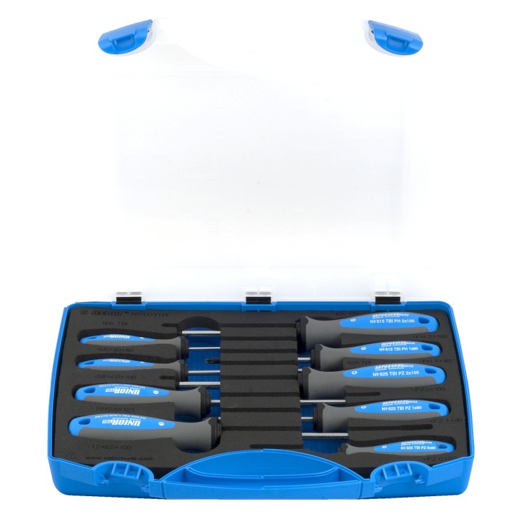 Juego de destornilladores TBI en caja de plástico - 607PB9TBI