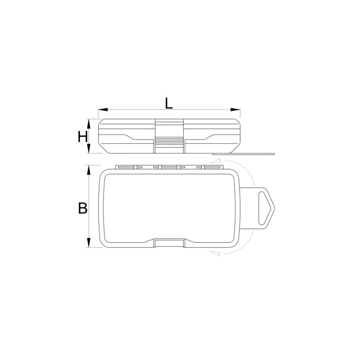 Caja de plástico para los vasos - 982PB2
