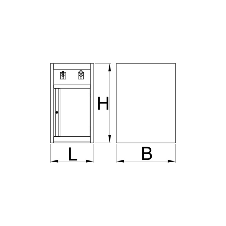 Armario de alimentación para banco de trabajo modular NEGRO