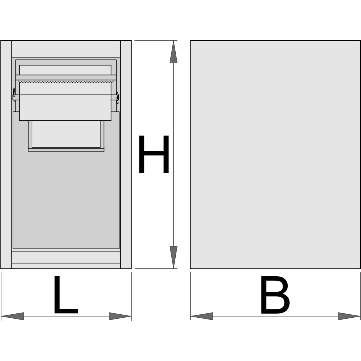 Armario de limpieza para banco de trabajo modular - 990BIN