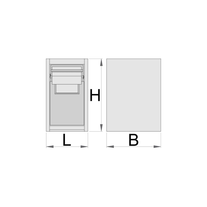 Armario de limpieza para banco de trabajo modular NEGRO - 990BIN-BLACK