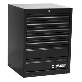 Armario modular ancho con 7 cajones NEGRO - 990WD7-BLACK