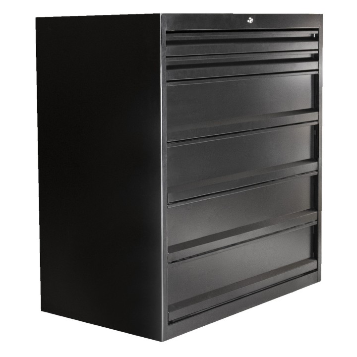 Armario modular con 6 cajones para servicios pesados NEGRO