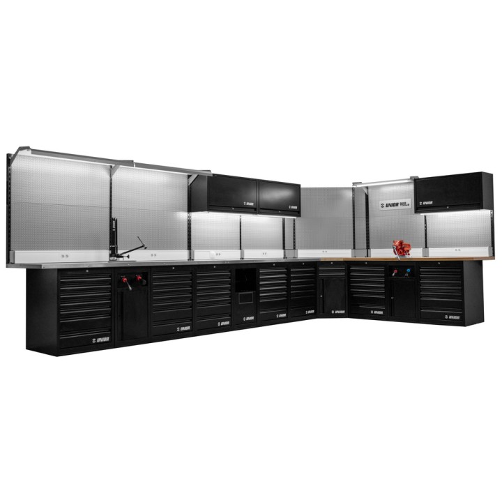 Armario modular con 6 cajones para servicios pesados NEGRO