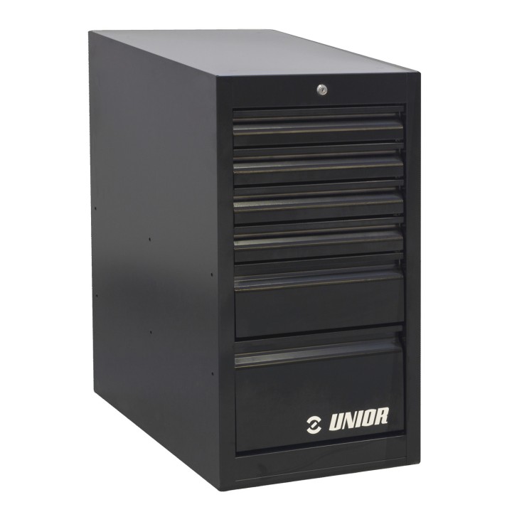 Armario modular estrecho con 6 cajones NEGRO - 990ND6-BLACK