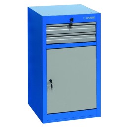 Armario modular estrecho de 2 cajones y una puerta - 990NDD2