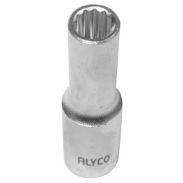 Llave de Vaso de ½” Bihexagonal, Serie Larga Alyco