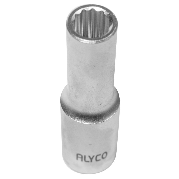 Llave de Vaso de ½” Bihexagonal, Serie Larga Alyco