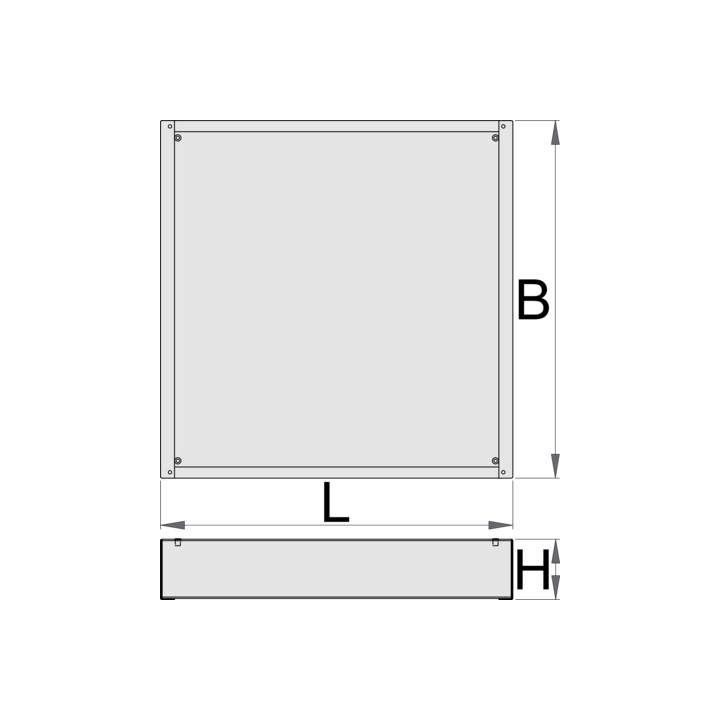 Base elevadora ancha para armario modular NEGRO - 990WDU-BLACK