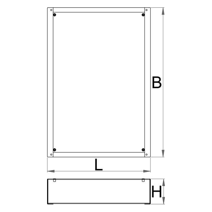 Base elevadora del armario cajonera modular NEGRO - 990NDU-BLACK
