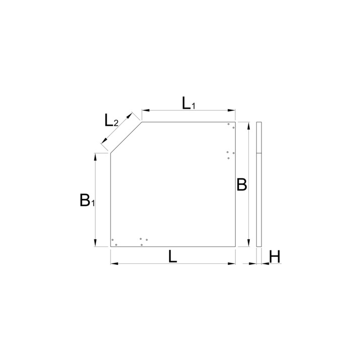 Encimera esquinera de madera de banco de trabajo modular - 990TW1