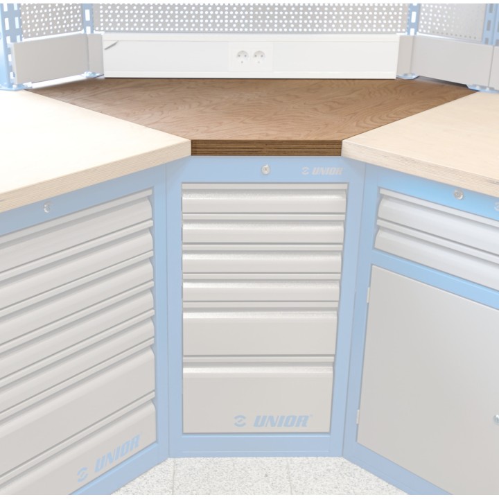 Encimera esquinera de madera de banco de trabajo modular - 990TW1