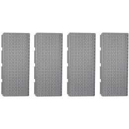 Panel perforado para banco de trabajo modular angular, 4 piezas