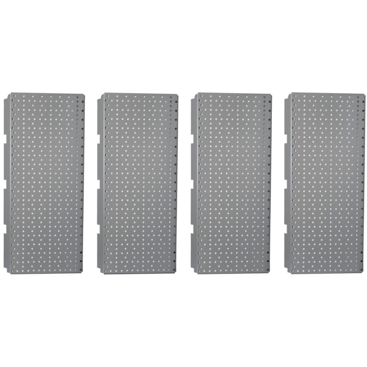 Panel perforado para banco de trabajo modular angular, 4 piezas