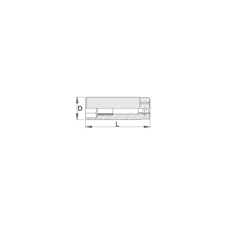 Vaso 3/8" para bujías - 186.4/2