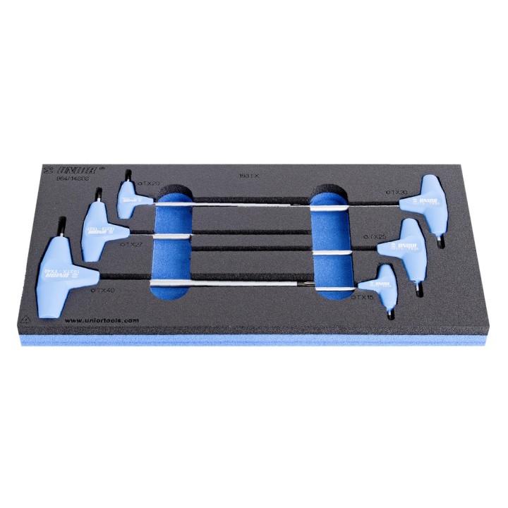 Juego de desarmadores Torx en T en bandeja de plástico - 964/14SOS