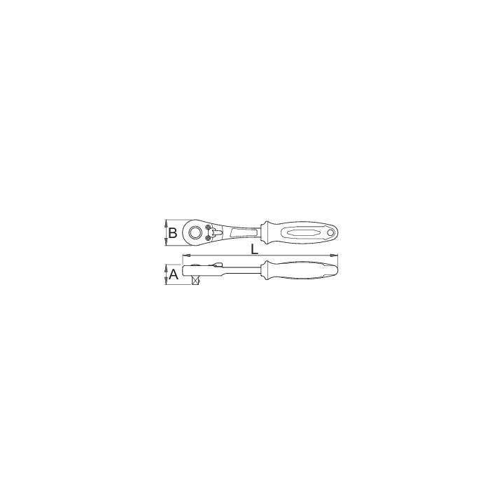 Carraca 1/4" reversible - 188.1/1ABI-US