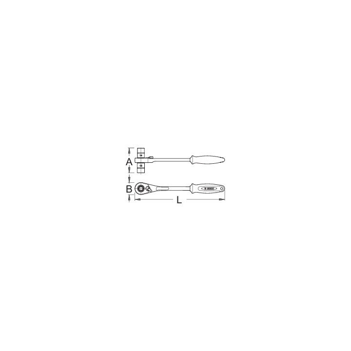 Carraca reversible con vasos de 3/8" - 1621/1BI-US