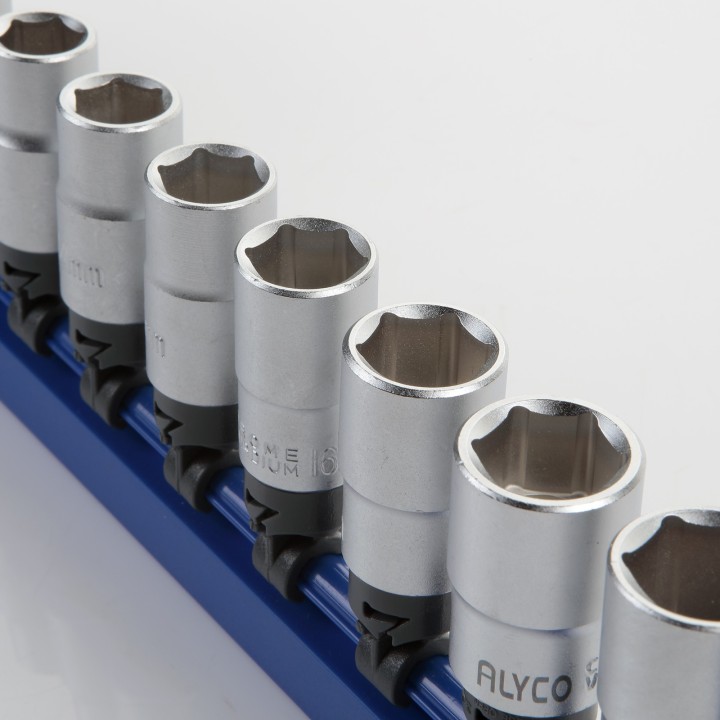 Juego De Vasos De 1/2" En Regleta De Plástico ALYCO
