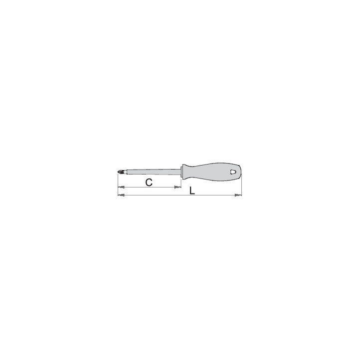 Destornillador Phillips para electricísta, aislado - 613VDE