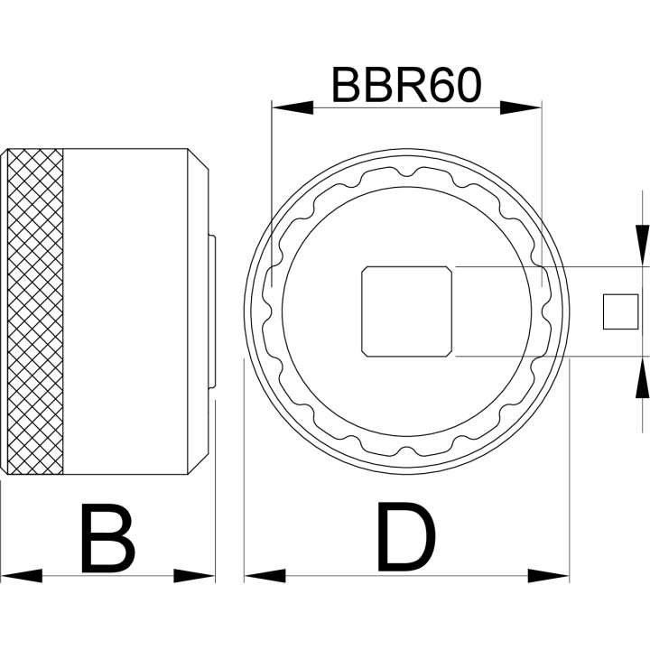 Extractor del pedalier BR60 - 1671.BBR60