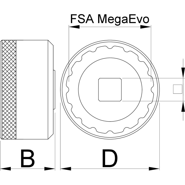 Extractor del pedalier MegaEVO - 1671.MEvo