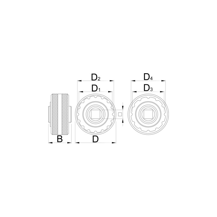 Extractor para caja de centro dos servicios para DUB y PRAXIS