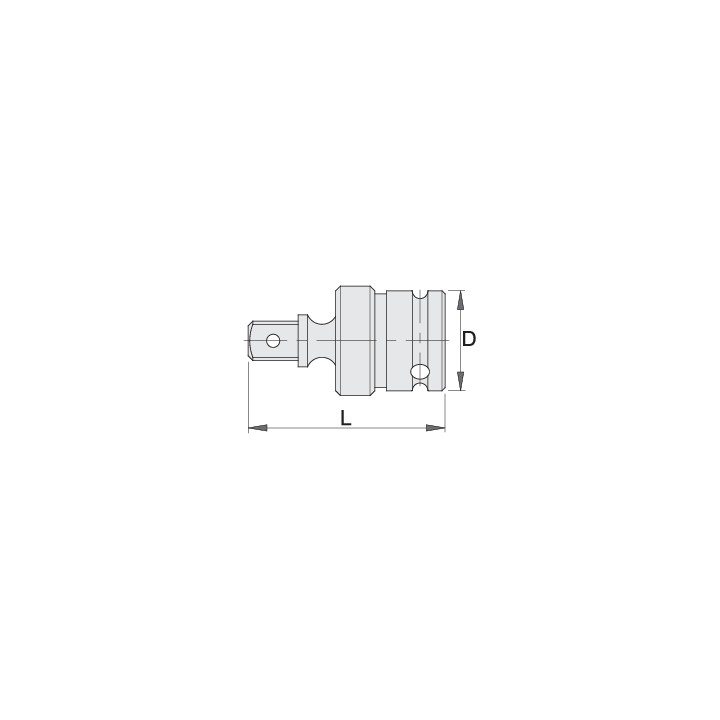 Articulación 1/2" universal de impacto - 231.6/4