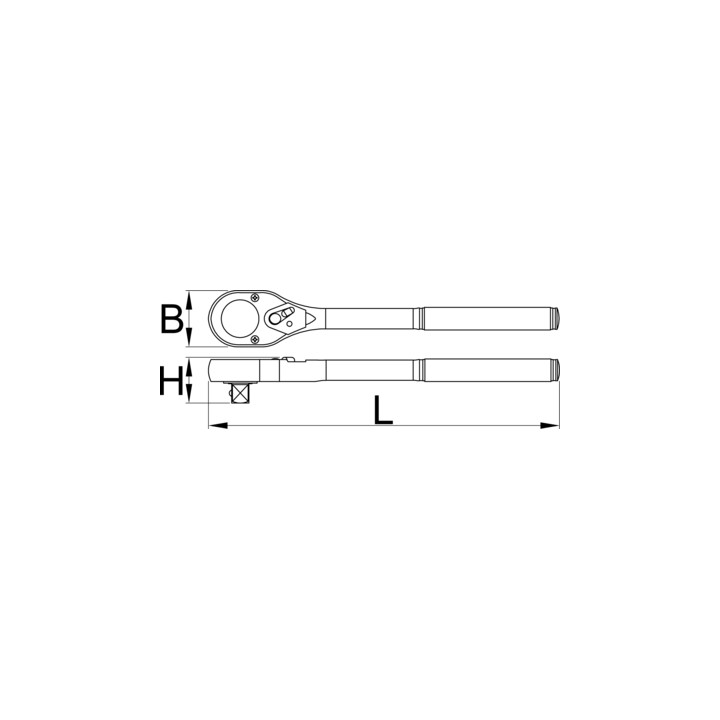 Carraca 1/2" reversible - 190.1/1