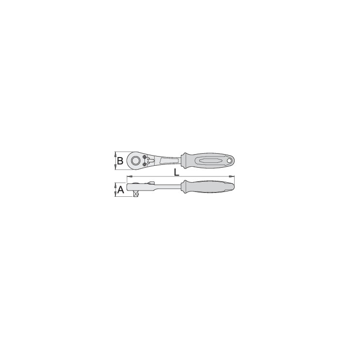 Carraca 1/2" reversible - 190.1/1ABI