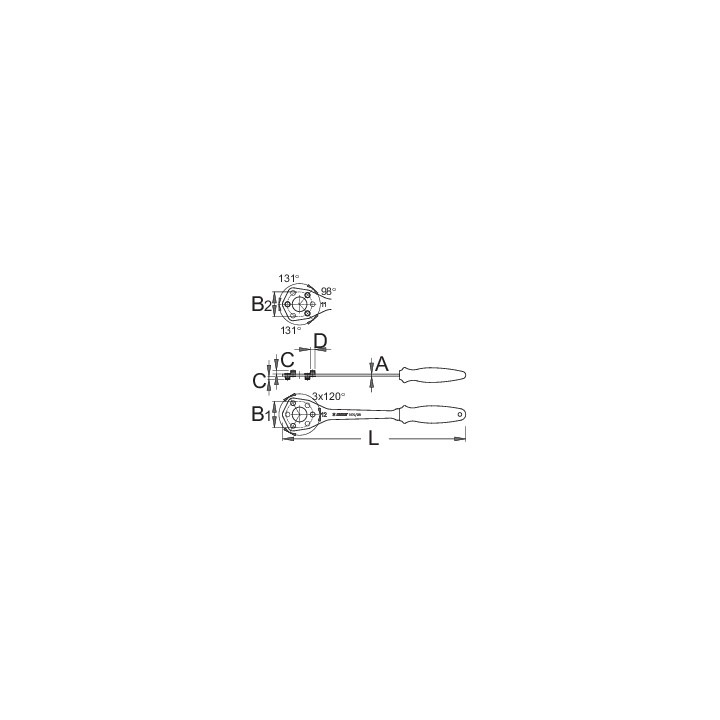 Llave de fijación para extracción de cassette - 1670/2BI-US