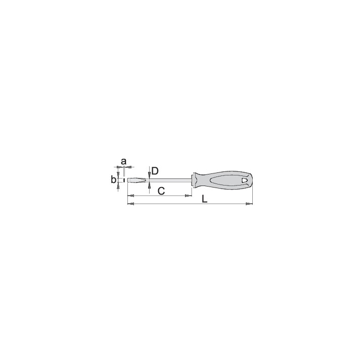 Destornillador plano, para un trabajo seguro en las alturas - 605TBI-H
