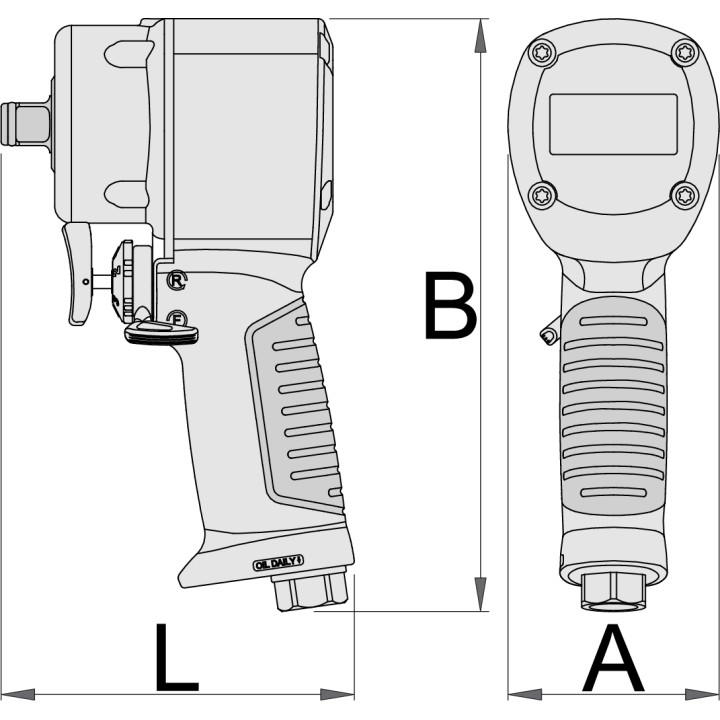 Llave de impacto rechoncha - 1563