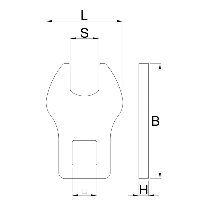 Llave de pedal de pata de gallo - 1613/2CF