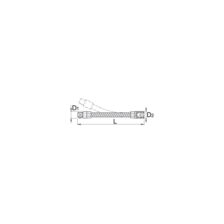 Extensión 1/4" flexible - 188.4/2F