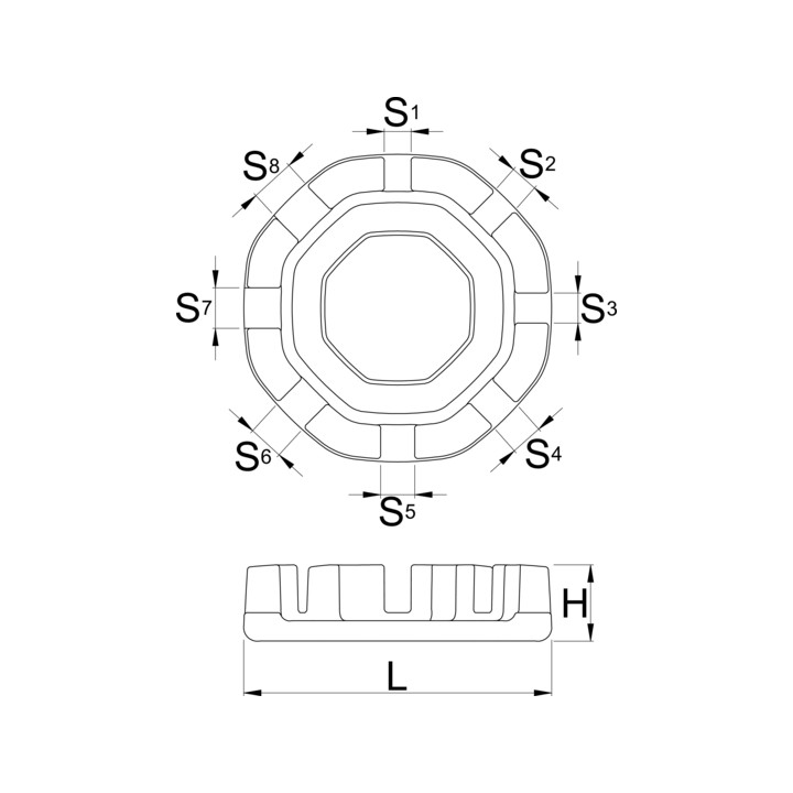 Llave de radios redonda - 1631/5