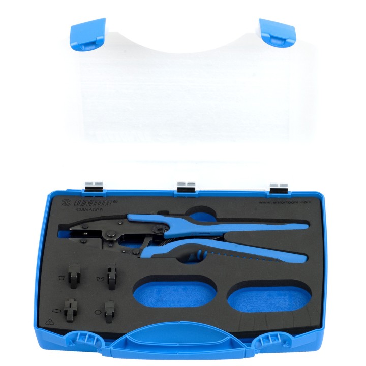 Juego de tenazas grip para conexiones de cables con bocas