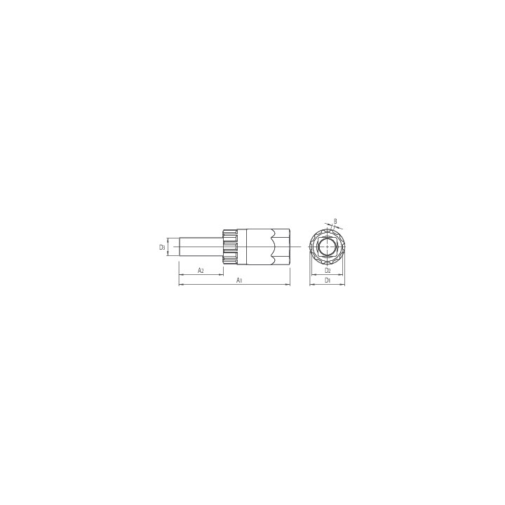 Llave extractor de cassette con pasador guía 12 mm - 1670.9/4