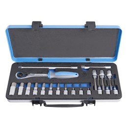Juego de vasos y accesorios de 1/2" en caja metálica - 190BIHX1P20